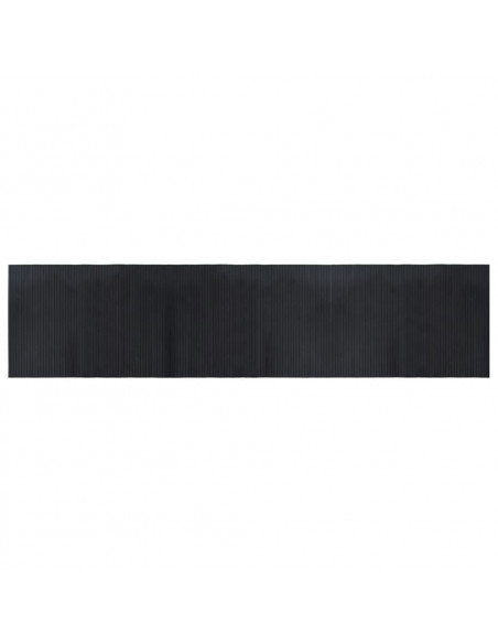 Tappeto Rettangolare Nero 70x300 cm in Bambù