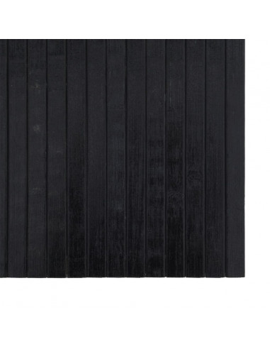 Tappeto Rettangolare Nero 70x300 cm in Bambù