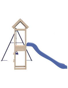 Set da Gioco da Esterno in Legno Massello di Pino 2