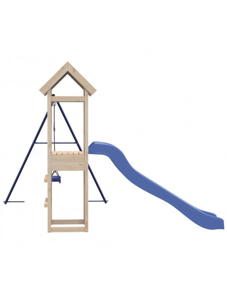 Set da Gioco da Esterno in Legno Massello di Pino