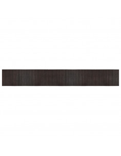 Tappeto Rettangolare Marrone Scuro 70x500 cm in Bambù