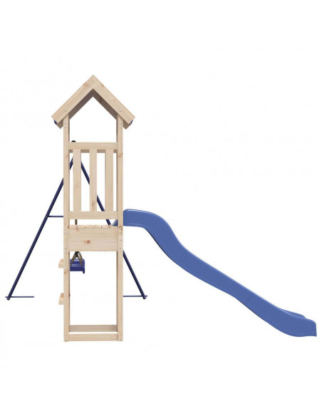 Set da Gioco da Esterno in Legno Massello di Pino