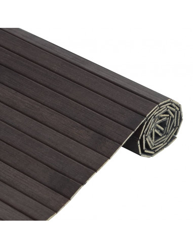 Tappeto Rettangolare Marrone Scuro 70x500 cm in Bambù