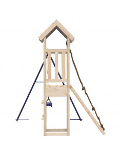 Set da Gioco da Esterno in Legno Massello di Pino