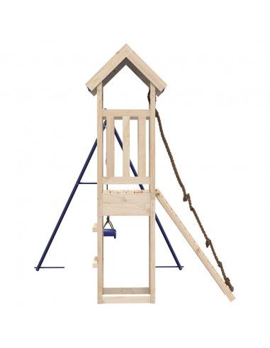 Set da Gioco da Esterno in Legno Massello di Pino