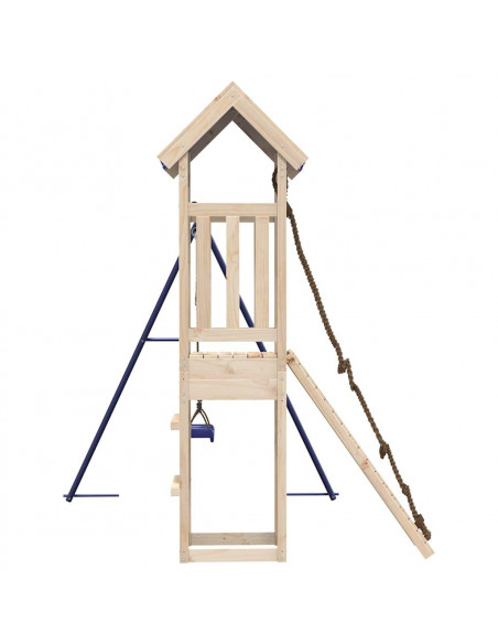 Set da Gioco da Esterno in Legno Massello di Pino