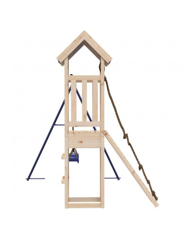 Set da Gioco da Esterno in Legno Massello di Pino