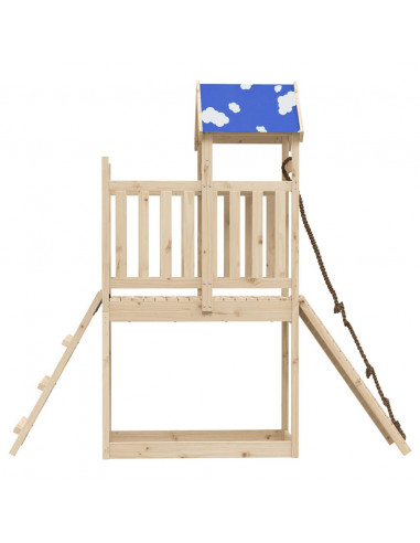 Set da Gioco da Esterno in Legno Massello di Pino