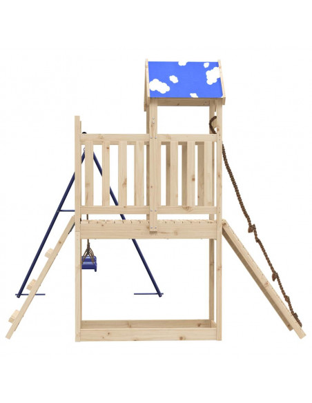 Set da Gioco da Esterno in Legno Massello di Pino