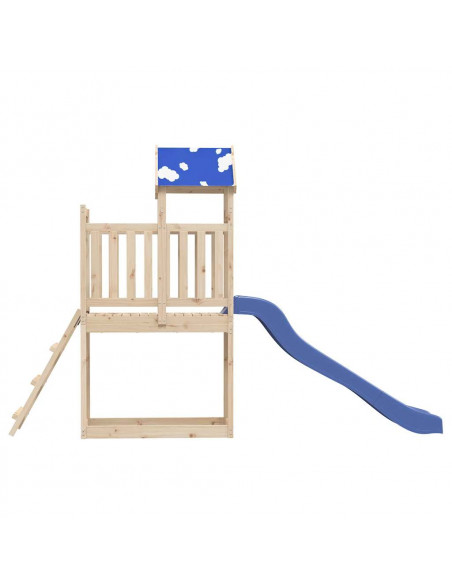 Set da Gioco da Esterno in Legno Massello di Pino