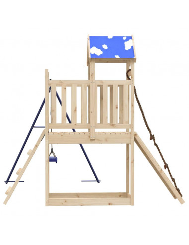 Set da Gioco da Esterno in Legno Massello di Pino