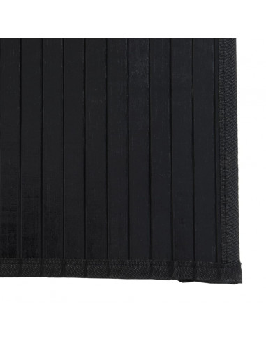 Tappeto Rettangolare Nero 70x400 cm in Bambù
