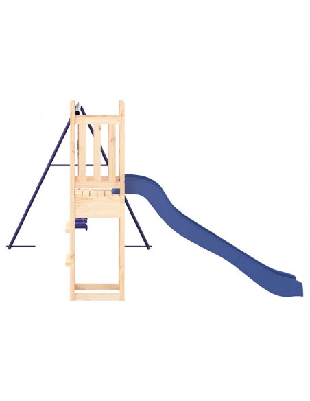 Set da Gioco da Esterno in Legno Massello di Pino
