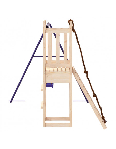 Set da Gioco da Esterno in Legno Massello di Pino