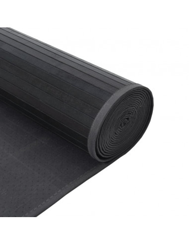 Tappeto Rettangolare Grigio 70x300 cm in Bambù