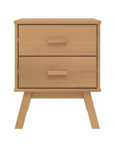 Comodino OLDEN Marrone in Legno Massello di Pino 2