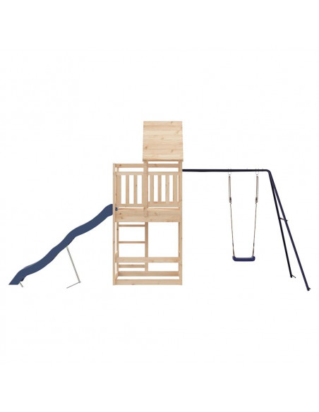 Set da Gioco da Esterno in Legno Massello di Pino