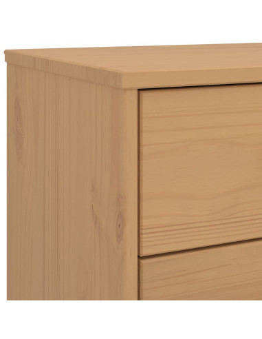 Comodino OLDEN Marrone in Legno Massello di Pino