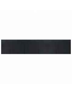 Tappeto Rettangolare Nero 60x300 cm in Bambù