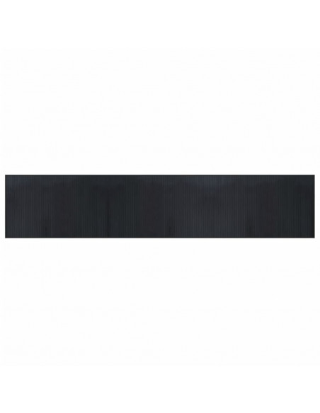 Tappeto Rettangolare Nero 60x300 cm in Bambù