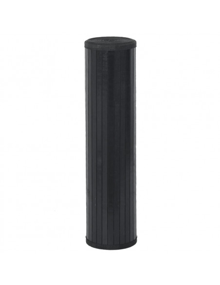 Tappeto Rettangolare Nero 60x300 cm in Bambù