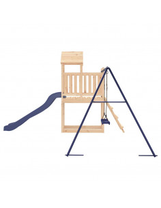 Set da Gioco da Esterno in Legno Massello di Pino