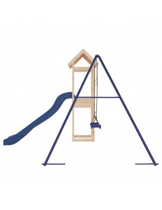 Set da Gioco da Esterno in Legno Massello di Pino