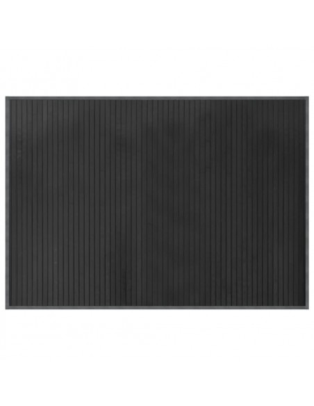 Tappeto Rettangolare Grigio 70x100 cm in Bambù