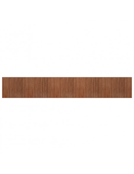 Tappeto Rettangolare Marrone 80x500 cm in Bambù