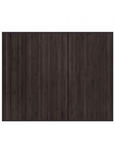 Tappeto Rettangolare Marrone Scuro 80x100 cm in Bambù