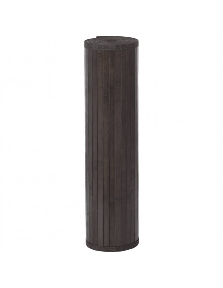 Tappeto Rettangolare Marrone Scuro 80x100 cm in Bambù