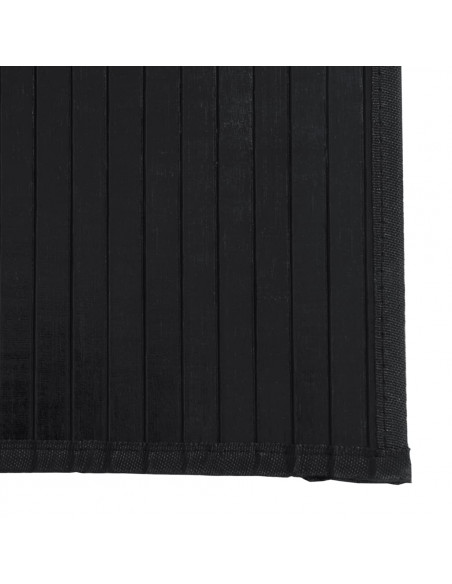 Tappeto Rettangolare Nero 70x1000 cm in Bambù