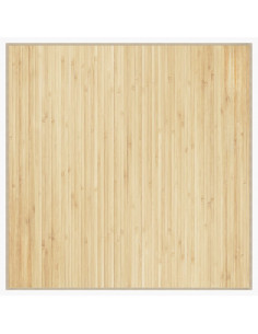 Tappeto Rettangolare Naturale Chiaro 100x100 cm in Bambù