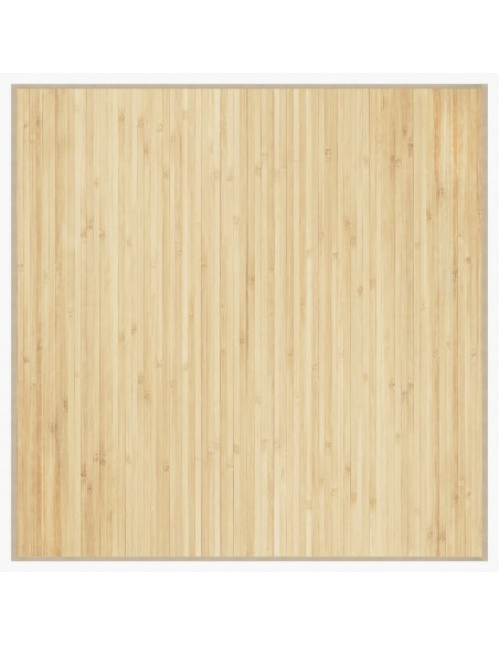 Tappeto Rettangolare Naturale Chiaro 100x100 cm in Bambù