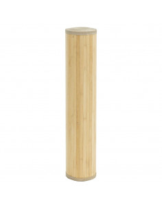 Tappeto Rettangolare Naturale Chiaro 100x100 cm in Bambù 2