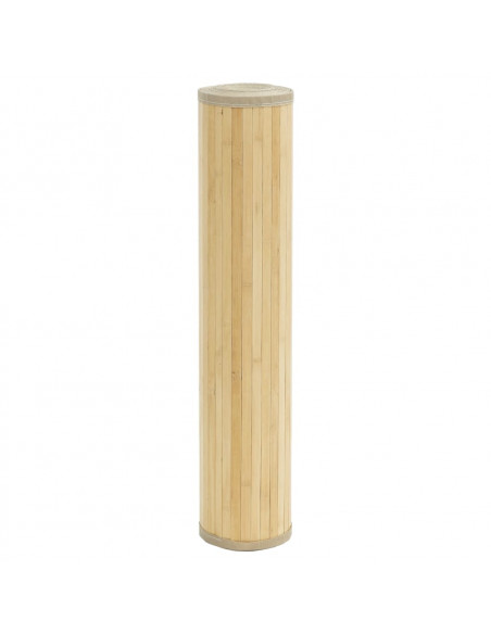 Tappeto Rettangolare Naturale Chiaro 100x100 cm in Bambù