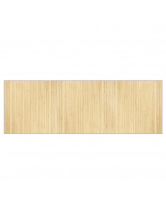 Tappeto Rettangolare Naturale Chiaro 100x300 cm in Bambù