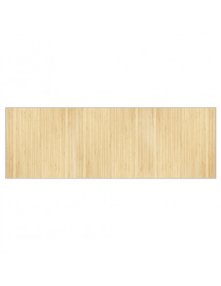 Tappeto Rettangolare Naturale Chiaro 100x300 cm in Bambù