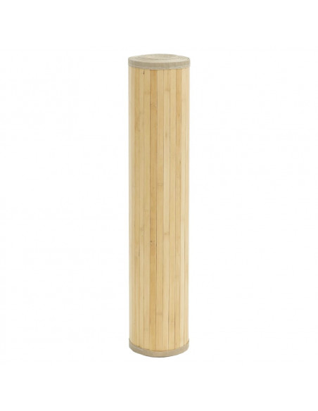 Tappeto Rettangolare Naturale Chiaro 100x300 cm in Bambù