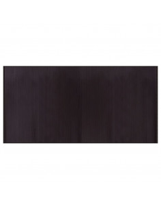 Tappeto Rettangolare Marrone Scuro 100x200 cm in Bambù