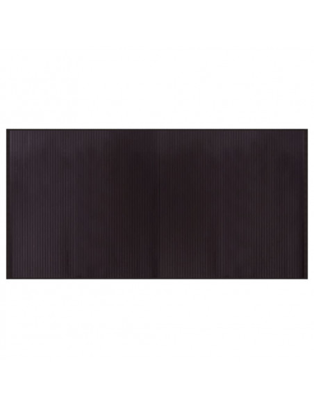 Tappeto Rettangolare Marrone Scuro 100x200 cm in Bambù