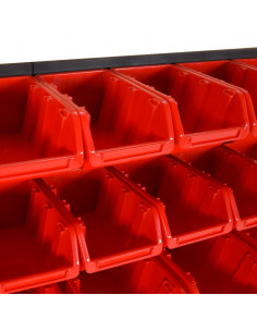 Set da Officina 30 pz Rosso e Nero 77x39 cm in Polipropilene