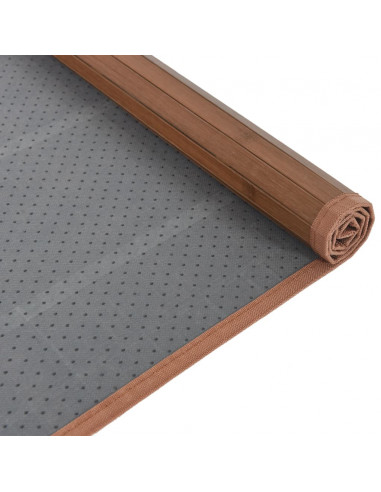 Tappeto Rettangolare Marrone 80x1000 cm in Bambù