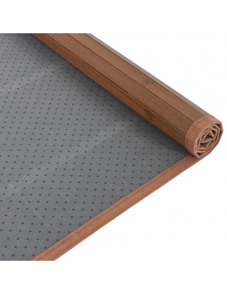 Tappeto Rettangolare Marrone 80x1000 cm in Bambù