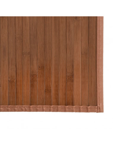 Tappeto Rettangolare Marrone 80x1000 cm in Bambù