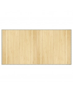 Tappeto Rettangolare Naturale Chiaro 100x200 cm in Bambù