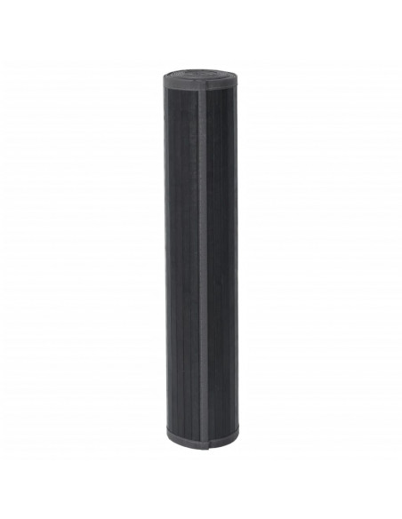 Tappeto Rettangolare Grigio 100x400 cm in Bambù