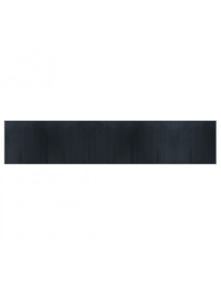 Tappeto Rettangolare Grigio 100x500 cm in Bambù