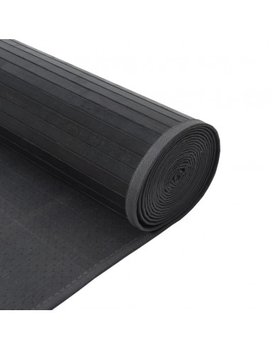 Tappeto Rettangolare Grigio 100x1000 cm in Bambù