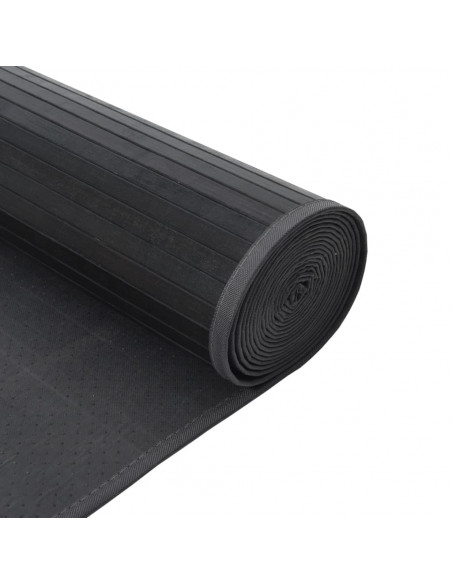 Tappeto Rettangolare Grigio 100x1000 cm in Bambù